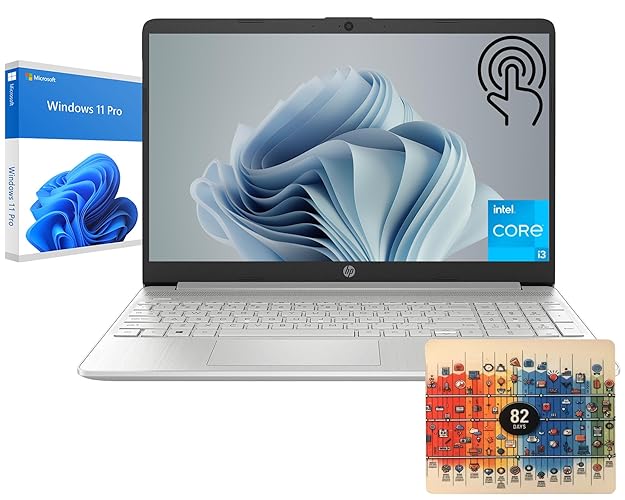HP Newest 15.6-inch Touchscreen Laptop for Business and Student, i3-1215U (6-cores, Beat i5 1135G7), 32GB RAM, 2TB SSD, Windows 11 Pro, Silver