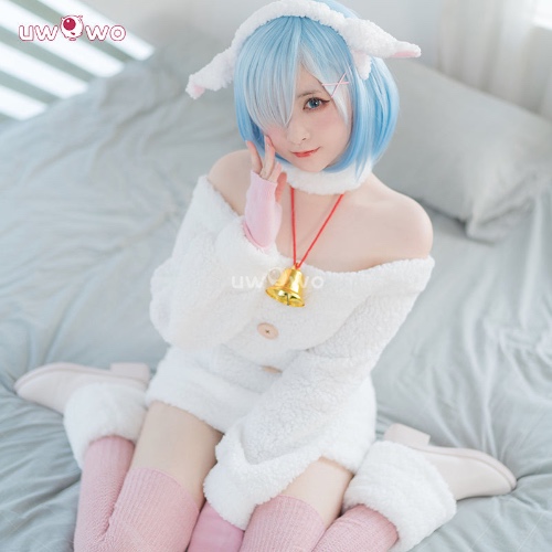 Uwowo Collab Series:Re:Zero Lost in Memories Rem Furry Sheep Winter Christmas Cosplay Costume - 【Pre-sale】S