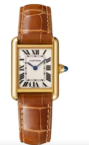 
        Cartier Tank Louis Cartier Watch Small Model, Quartz Movement, Yellow Gold, Leather W1529856 | Goldsmiths