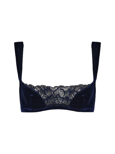 Coco De Mer Azzurra Bandeau Bra in Sapphire | S