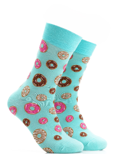 Iconic Socks Donuts Pattern Crew length Office Formal Socks