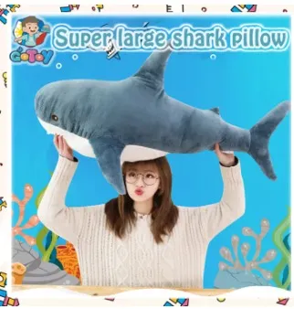 I-KEA Stuffed Toy Plush Toy Skark Long Pillow Birthday Gift For Kid
