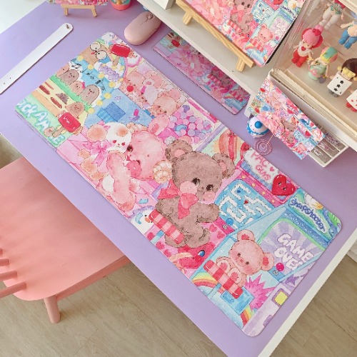 YUNZII PU  Desk Pad Mouse Mat - Bear Friends | Default Title
