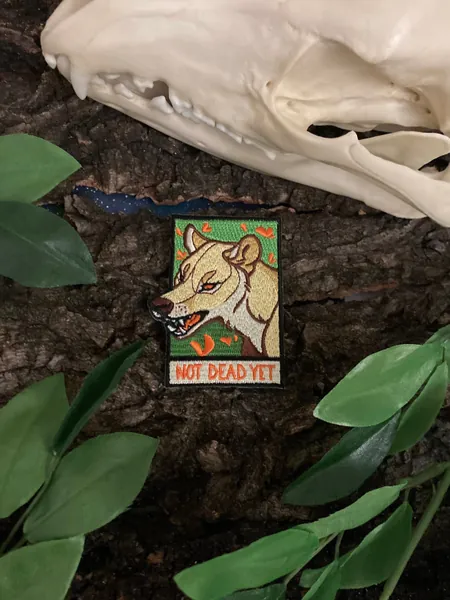 Not Dead Yet Thylacine Iron-On Patch
