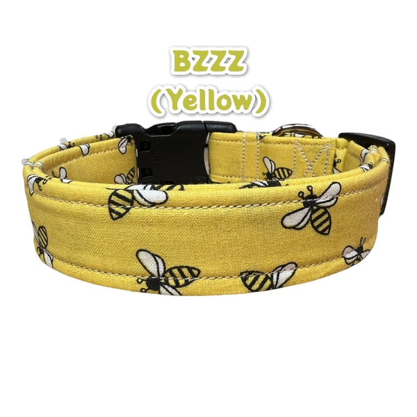 Bee dog collar, dog collar, dog collar boy, dog collar girl, side release dog collar, adjustable dog collar, washable dog collar, honey bee