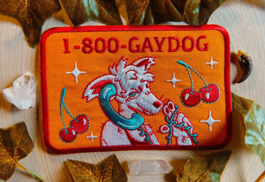1-800-GAYDOG Patch
