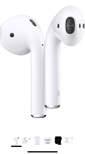 Apple AirPods (2nd Generation) Wireless Earbuds with Lightning Charging Case Included. Over 24 Hours of Battery Life, Effortless Setup. Bluetooth Headphones for iPhone