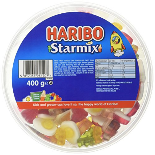Haribo Starmix Bulk Sweets Drum 400g - Cocoa - 400 g