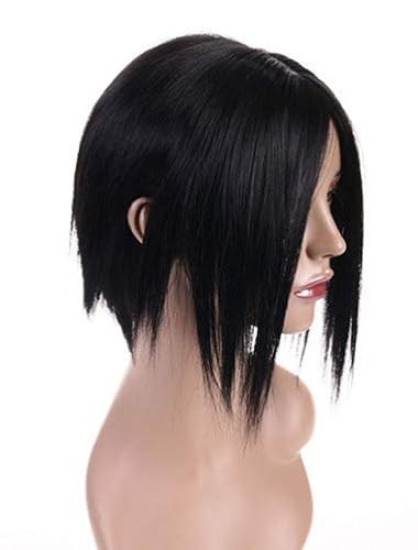 Prettyland Parrucca Nana corta naturale opaca nera resistente al calore per la festa di tutti i giorni C546