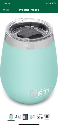 Amazon.com: YETI Rambler 10 oz Wine Tumbler, Vacuum Insulated, Stainless Steel with MagSlider Lid, Seafoam : Home & Kitchen