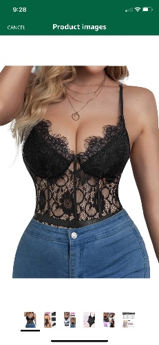 Womens Corset Top Lace Bodysuit Bustier Cami Tops Floral Sexy Teddy Lingerie Going Out Tank Top: Clothing, Shoes & Jewelry