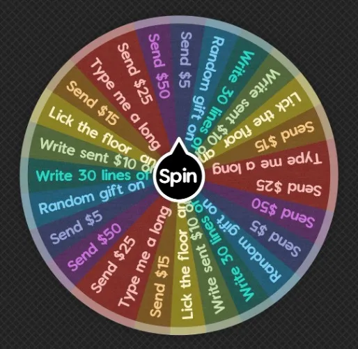 Spin the wheel Game