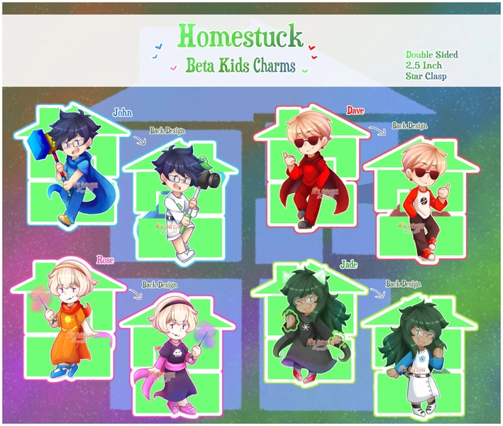 Homestuck Beta Kids Acrylic Charms