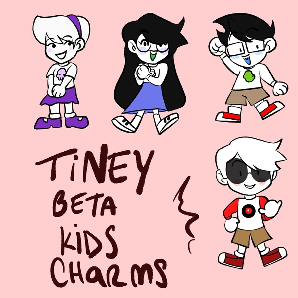 Tiny beta kid charms
