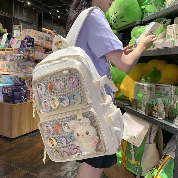 Kawaii Ita Backpack, Pin Display Backpack, Pin Backpack, Ita backpack, Large Capacity Backpack, Ita Bag, Pin Bag, Cute Backpack, Cute Bag