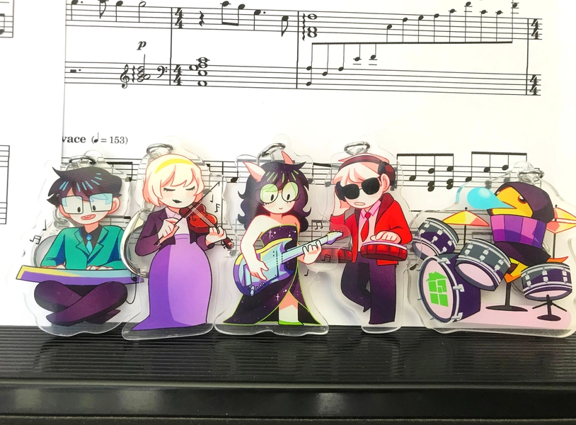 Beta Kids Musical Band | Homestuck Acrylic Keychain Charm