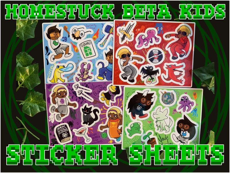 Homestuck Beta Kids Sticker Sheets