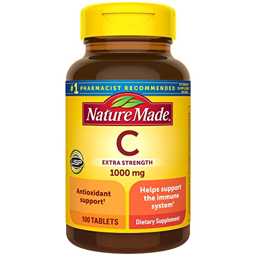 Nature Made Extra Strength Vitamin C 1000 mg, Dietary Supplement for Immune Support, 100 Tablets, 100 Day Supply - 100 Count (Pack of 1)
