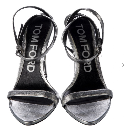 Tom Ford Silver Padlock Heels