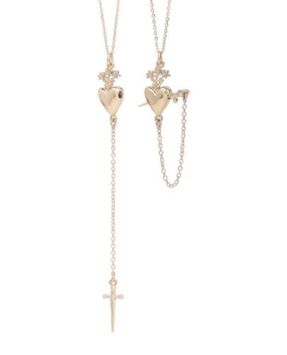SACRED HEART DROP | 14k Solid Gold / 18"