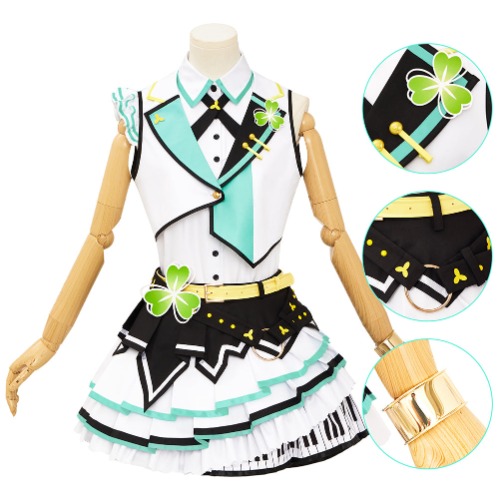 Project Sekai More More Jump Cosplay Hinomori Shizuku Dress Cosplay Costume Full Sets | Medium