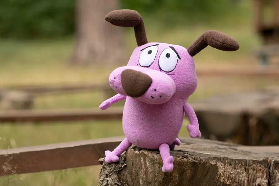 Courage the Cowardly Dog, Courage dog, handmade stuffed plushie