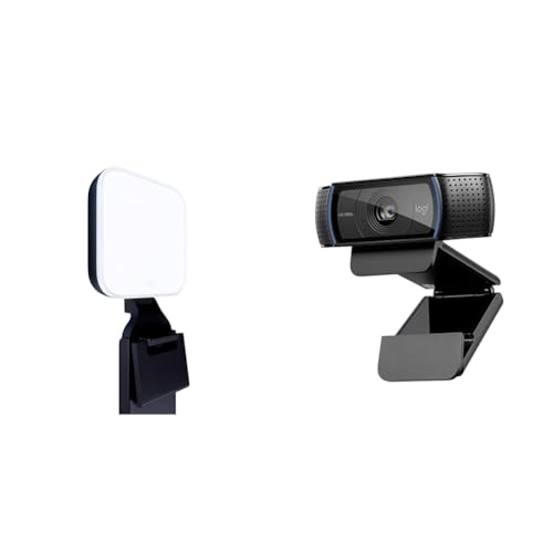 Logitech Litra Glow + C920s HD Pro Webcam Full HD 1080p - Schwarz - Webcam + LED Streaming-Licht