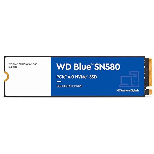 WD Blue SN580 NVMe SSD 1 TB (PCIe Gen4 x4, bis zu 4.150 MB/s Lesen, M.2 2280, nCache 4.0-Technologie) Blau - SN580 bis zu 4.150 MB/s - 1 TB