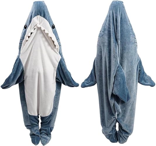 inkArts Shark Blanket Hoodie Onesie Adult & Kid, Wearable Shark Blanket, Shark Sleeping Bag, Soft Cozy Shark Onesie Costume - Xxxl: for 70-74 Inch Height