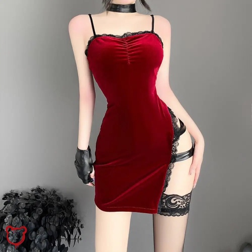 Red Cheongsam Lingerie Set