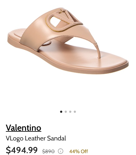 Valentino Beige Thong Sandals
