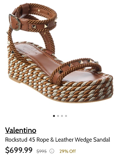 Valentino Woven Leather Sandals 
