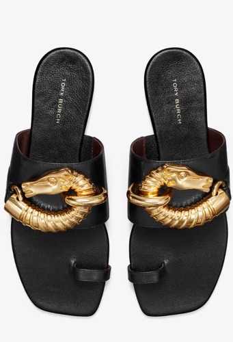 Tory Burch Black Leather Sandals 
