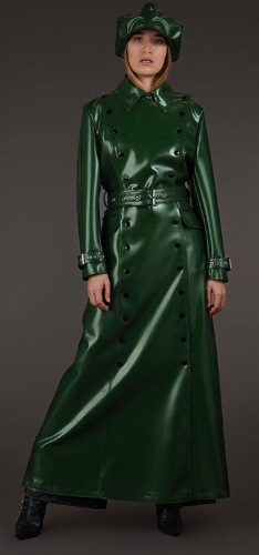 Floor Length Double Breasted Trench