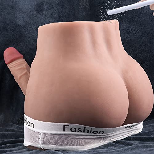 Torso Male Sex Doll with Flexible Dildo Realistic Sex Huge Cock, Men Sex Dolls for Women Tight Anal Hole 8.5in Cock for Female Masturbation, Unisex Masturbator Sex Toy for Men Women Gay Couple 17.0lb - Brown