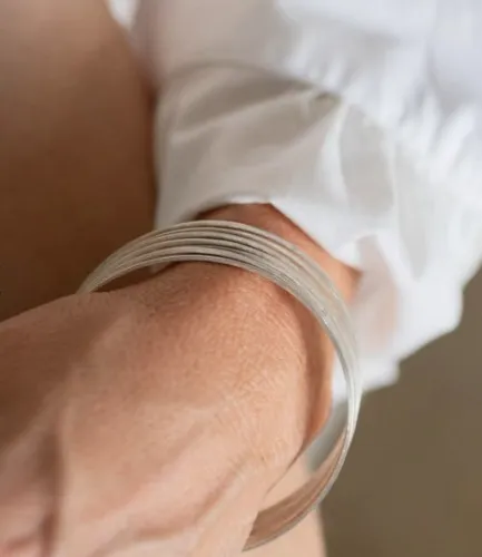  plain silver bracelet