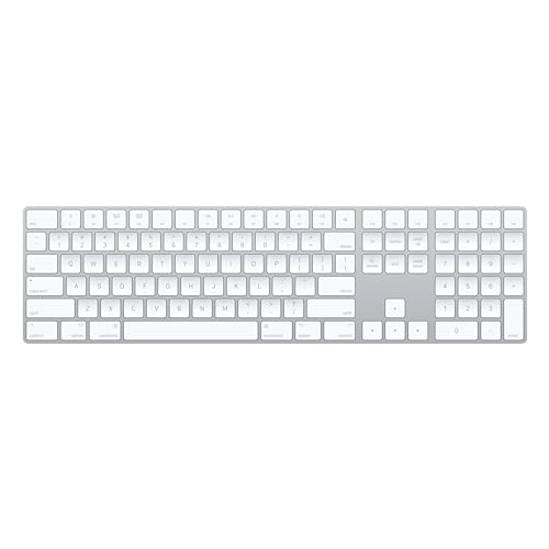 Apple Magic Keyboard with Numeric Keypad: Wireless, Bluetooth, Rechargeable. Works with Mac, iPad, or iPhone; US English - White - US English