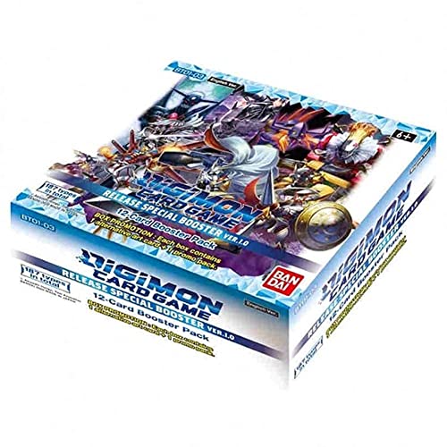 BANDAI NAMCO Entertainment Digimon Card Game: Release Special Booster Version.1.0 - Trading Card Game, Mixed Colours (BCL2557910) - Booster Box - Digimon Card Game: V1.0 Release Special Booster Version - 24 Packs