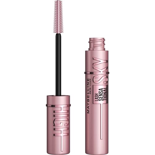 Maybelline Lash Sensational Sky High Washable Mascara Makeup, Volumizing, Lengthening, Defining, Curling, Multiplying, Buildable Formula, Very Black, 1 Count - VERY BLACK - 0.24 Fl Oz (Pack of 1)