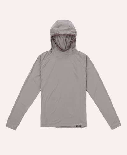 Womens B1 Sun Hoodie | Light Heathered Grey / M