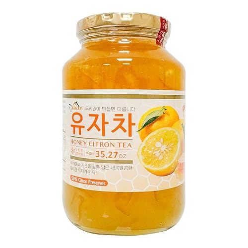 Apexy Authentic Korean Honey Citron Tea, Citron Tea, Just Add Hot Water, Yuzu Marmalade, Yuzu for Salad, Citron Spread, No Artificial Colors, Versatile and Natural Delight, Made in KOREA 35.27oz (1kg). (Honey Citron) - Honey Citron