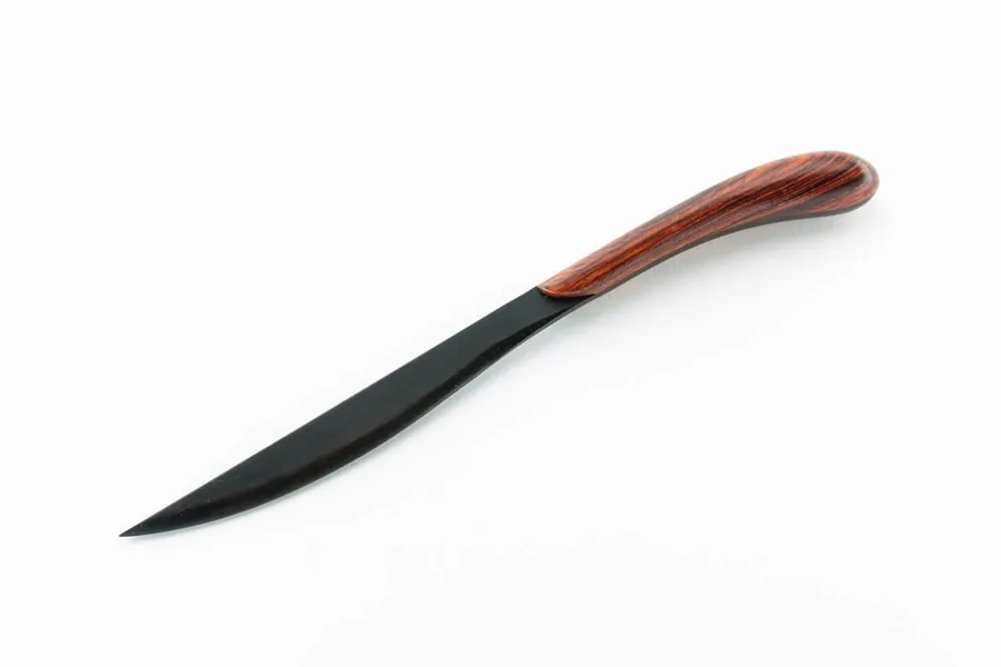 Wooden Letter Opener with Ebony Blade. Maple,Cocobolo, or Lacewood handle. Office gift, father gift, housewarming gift, gift for men