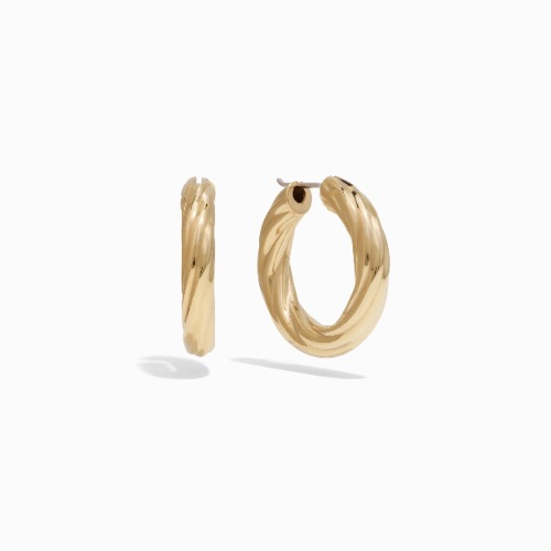 32MM Twisted Hoops - 14K Yellow Gold Vermeil