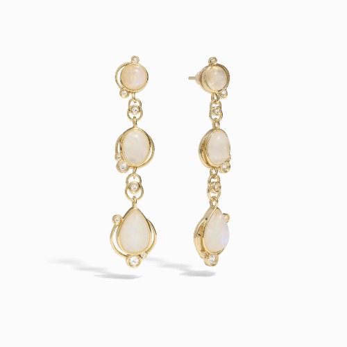 Moonstone Stardrop Earrings