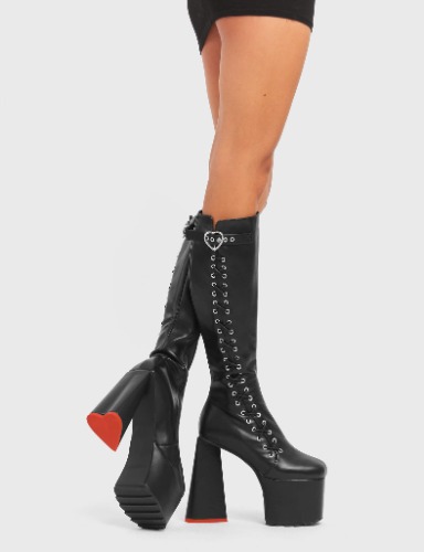 Passion Platform Knee High Boots | UK 5