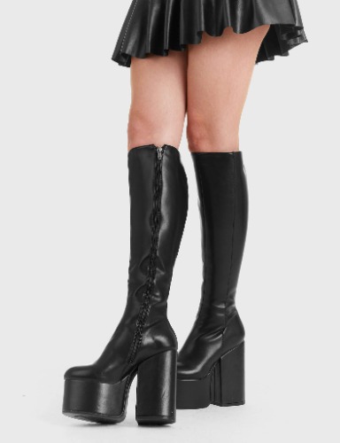 Concert Platform Knee High Boots | UK 5