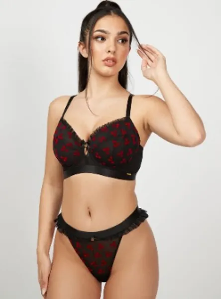Cherry Frill Tanga Thong | Boux Avenue