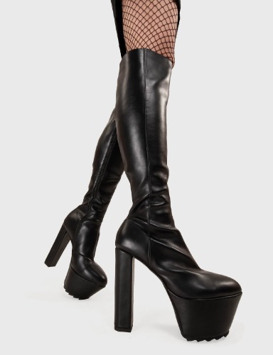 Can't Stand You Platform Knee High Boots | UK 5