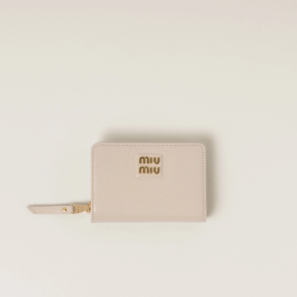 Small Madras leather wallet