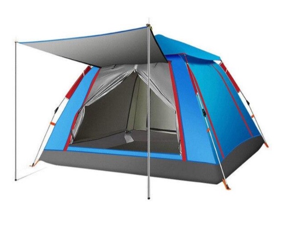 Large Size UV Waterproof Double Layered Automatic Camping Tent - Blue